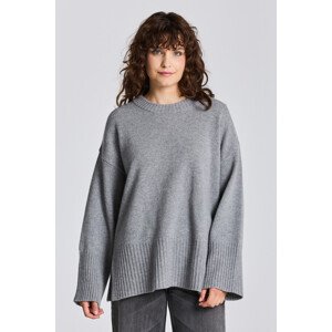 SVETR GANT D1. LOUNGE C-NECK SWEATER šedá S