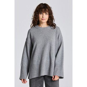 SVETR GANT D1. LOUNGE C-NECK SWEATER šedá M