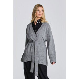 SVETR GANT D1. LOUNGE WRAP CARDIGAN šedá XS