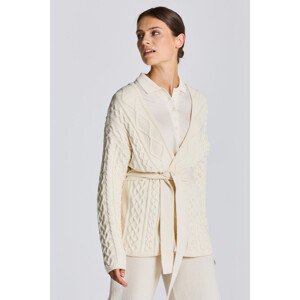 SVETR GANT D2. CABLE WRAP CARDIGAN bílá S