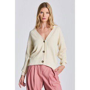 SVETR GANT D1. COTTON RIB CARDIGAN bílá L