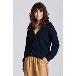 SVETR GANT D1. COTTON RIB CARDIGAN modrá XS