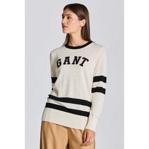 SVETR GANT D1. COLLEGIATE C-NECK KNIT bílá M