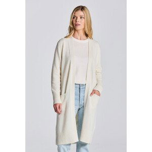 SVETR GANT D2. LONG WOOL CARDIGAN bílá M