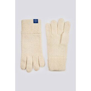 RUKAVICE GANT D2. RIB KNIT GLOVES bílá None