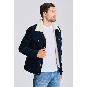 BUNDA GANT D1. CORD TRUCKER JACKET modrá S