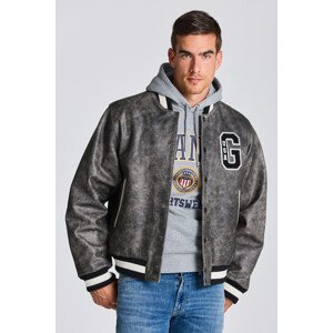 BUNDA GANT D1. LEATHER GANT VARSITY JACKET černá L