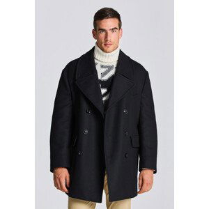 KABÁT GANT D1. OVERSIZED WOOL PEACOAT černá S