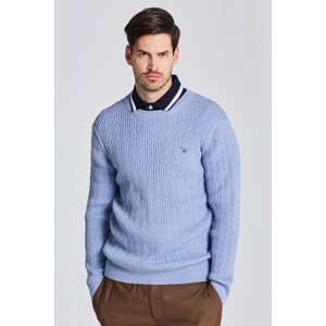 SVETR GANT COTTON CABLE C-NECK modrá L