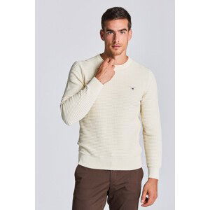 SVETR GANT D1. COTTON TEXTURE C-NECK bílá L