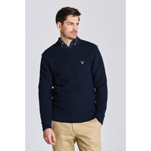 SVETR GANT D1. COTTON TEXTURE C-NECK modrá L