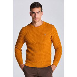 SVETR GANT D1. COTTON TEXTURE C-NECK oranžová 4XL