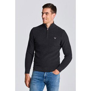 SVETR GANT D1. COTTON TEXTURE HALFZIP šedá S