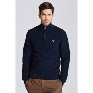 SVETR GANT D1. COTTON TEXTURE HALFZIP modrá M