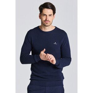 SVETR GANT COTTON PIQUE C-NECK modrá XL