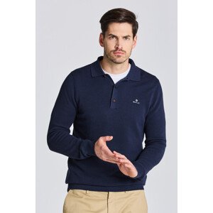 SVETR GANT D1. COTTON PIQUE POLO modrá S