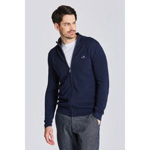 SVETR GANT COTTON PIQUE ZIP CARDIGAN modrá L