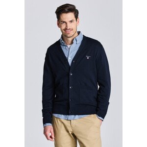 SVETR GANT CLASSIC COTTON V-CARDIGAN modrá XXL