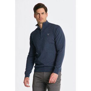 SVETR GANT CLASSIC COTTON HALF ZIP modrá L