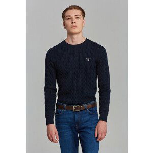 SVETR GANT COTTON CABLE C-NECK modrá XL