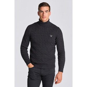 ROLÁK GANT COTTON CABLE TURTLE NECK šedá XXXL