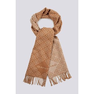 ŠÁLA GANT D2. ICON G WOOL SCARF hnědá None