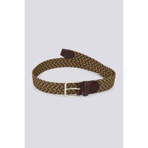 OPASEK GANT D1. PATTERNED ELASTIC BRAID BELT hnědá 100