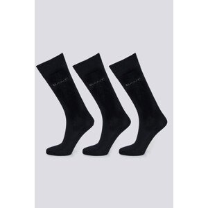 PONOŽKY GANT MERCERIZED COTTON SOCKS 3-PACK černá 40/42