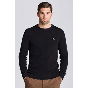 SVETR GANT COTTON PIQUE C-NECK černá M