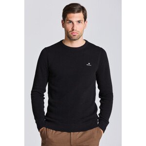 SVETR GANT COTTON PIQUE C-NECK černá XXL