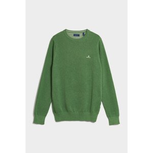 SVETR GANT COTTON PIQUE C-NECK zelená XL