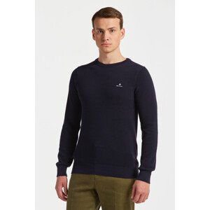 SVETR GANT COTTON PIQUE C-NECK modrá XL