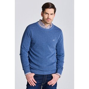 SVETR GANT COTTON PIQUE C-NECK modrá M