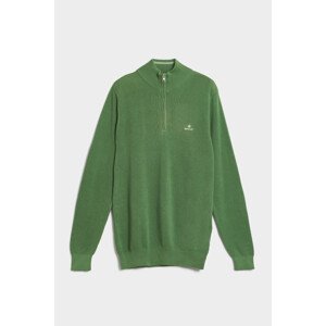 SVETR GANT COTTON PIQUE HALF ZIP zelená L