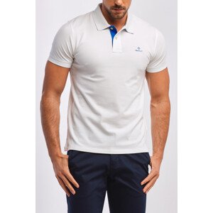 POLOKOŠILE GANT CONTRAST COLLAR PIQUE SS RUGGER bílá XXXL