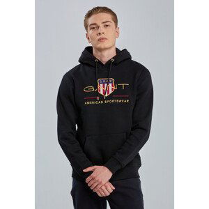 MIKINA GANT ARCHIVE SHIELD HOODIE černá S