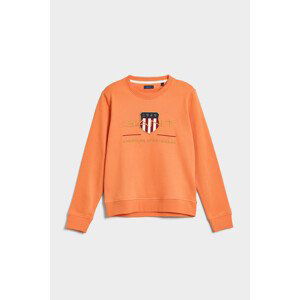 MIKINA GANT ARCHIVE SHIELD C-NECK SWEAT oranžová S