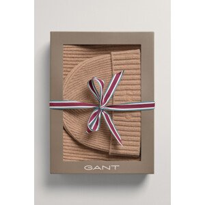 SET ČEPICE A ŠÁLA GANT D1. SCARF BEANIE GIFT BOX hnědá None