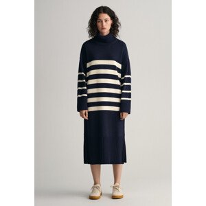 ŠATY GANT D2. BRETON KNIT DRESS modrá S