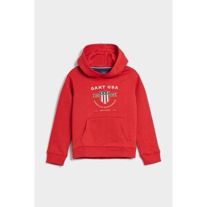 MIKINA GANT D1. BANNER SHIELD HOODIE červená 176