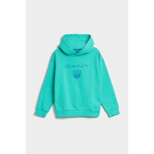 MIKINA GANT D2. CONTRAST SHIELD RELAXED HOODIE zelená 176