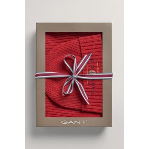 SET ČEPICE A ŠÁLA GANT D1. UNISEX. SCARF BEANIE GIFT BOX červená None