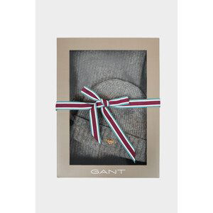 ČEPICE GANT D1. BEANIE SCARF GIFT BOX šedá L/XL