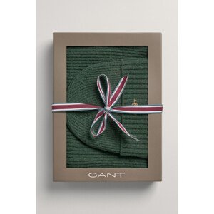 ČEPICE GANT D1. BEANIE SCARF GIFT BOX zelená L/XL