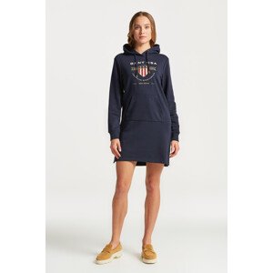 ŠATY GANT D1. BANNER SHIELD HOODIE DRESS modrá XS