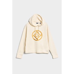 MIKINA GANT D2. ROPE ICON HOODIE bílá XS