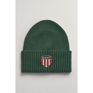 ČEPICE GANT D1. UNISEX. BANNER SHIELD BEANIE zelená None