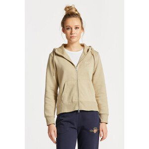 MIKINA GANT REG TONAL SHIELD ZIP HOODIE hnědá L