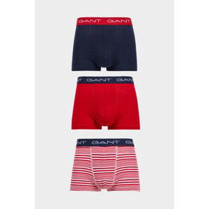 SPODNÍ PRÁDLO GANT MARITIME STRIPE TRUNK 3-PACK červená M