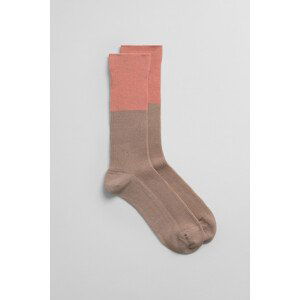 PONOŽKY GANT D2. COLOR BLOCK SOCKS hnědá 39/41